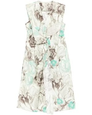 JNBY Floral-Print Oversized Dress - White