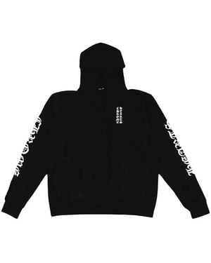 Chrome Hearts Sudadera con capucha y logo vertical - Negro