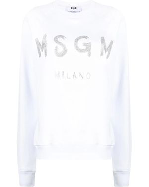 MSGM ロゴ スウェットシャツ - ホワイト