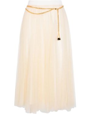 Elisabetta Franchi Chain-detail Skirt - ナチュラル