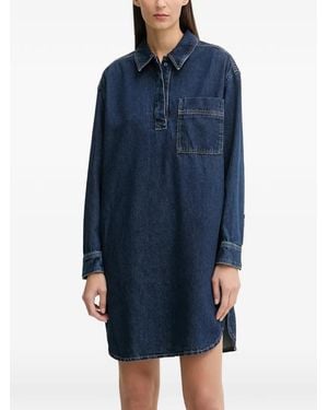 Marc O' Polo Collar Pocket Mini Dress - Blue