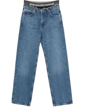 Alexander Wang Vaqueros Ez Con Logo En La Cinturilla - Azul