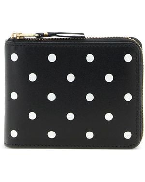 Comme des Garçons Polka Dot Printed Wallet - Black