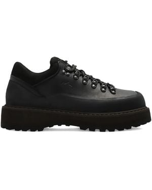Diemme Cornaro Lace-Up Platform Hiking Sneakers - Black