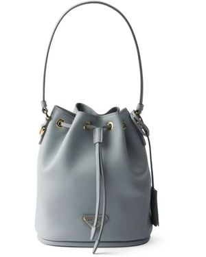 Prada Leren Mini-Tas - Blauw