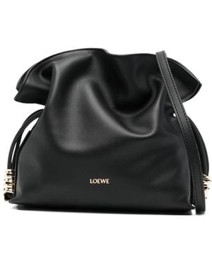 Loewe Mini Flamenco Clutch Mit Logo - Schwarz