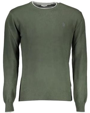 U.S. POLO ASSN. Logo-Embroidered Crew-Neck Sweater - Green