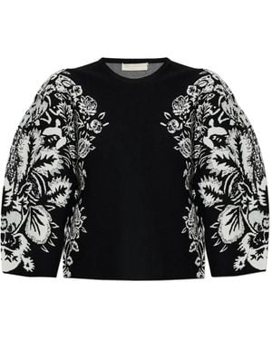 Ulla Johnson Floral-Print Blouse - Black