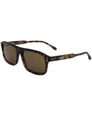 Isabel Marant Tortoiseshell-Pattern Square-Frame Sunglasses - Brown