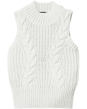 Twinset Knitted Vest - White