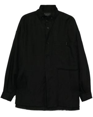 TEAM WANG design Draped Acceptance Shirt - Black