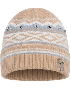 Liu Jo Chapeau En Jacquard À Broderies Façon Bijoux - Natural