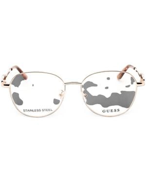 Guess Round-Frame Glasses - White