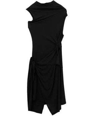 Helmut Lang Robe Asymétrique Drapée - Black