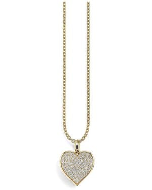 Sydney Evan Diamond Heart Charm Necklace - White