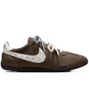 Nike Perforated-Logo Suede Trainers - White