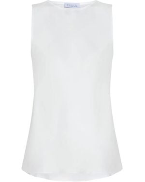 Gloria Coelho Sleeveless Flared Top - White