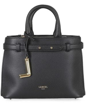 Lancel Faubourg Belted Leather Handbag - Black