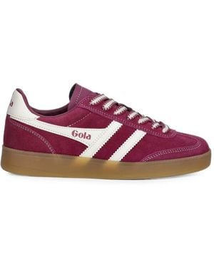 Gola Suede Panelled Sneakers - Purple