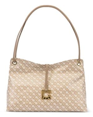 Gherardini Medium Patterned Shoulder Bag - Natural