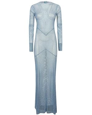 Santa Brands Flared Maxi Dress - Blue