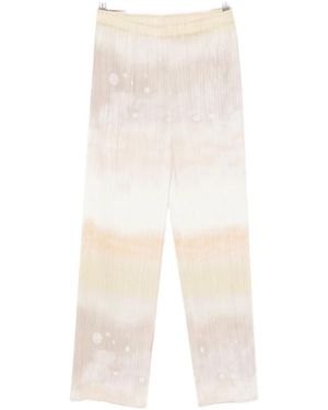 Pleats Please Issey Miyake Pleats Please Tie-Dye Trousers - White