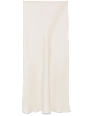 Twinset Linen Maxi Skirt - White