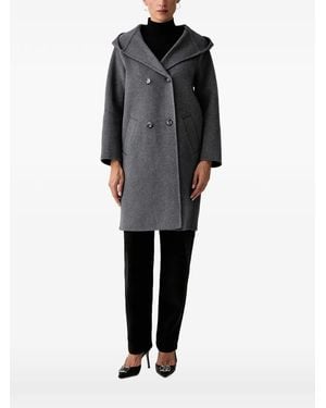 Silvian Heach Manteau Croisé À Capuche - Black