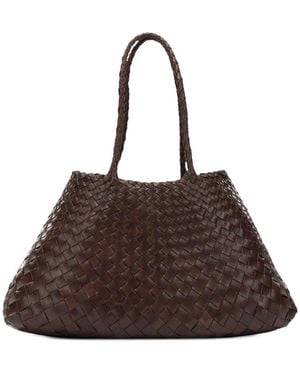 Dragon Diffusion Santa Croce Woven-Leather Tote Bag - Brown