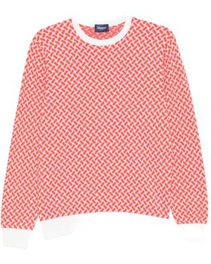 Drumohr Geometric-Pattern Jumper - Pink