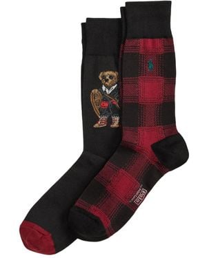 Polo Ralph Lauren Bear チェック 靴下セット - ブラック