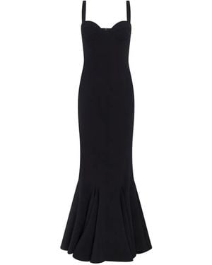 Violante Nessi Petrarca Sculpted Maxi Dress - Black