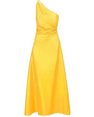 STAUD One-shoulder Midi Dress - イエロー