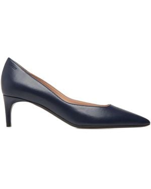 Bally Leather Pointed-Toe Heeled Court Shoes - Blue