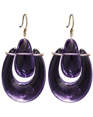 Ten Thousand Things 18Kt Small O'Keeffe Amethyst Earrings - Blue