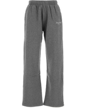 Sporty & Rich Logo-Print Track Trousers - Grey