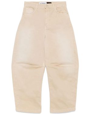 Loewe Anagram Barrel Jeans - Naturel