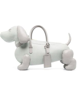 Thom Browne Large Hector Dog-Shaped Tote Bag - White