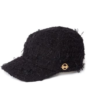 Nina Ricci Charm-Detail Tweed Baseball Cap - Blue