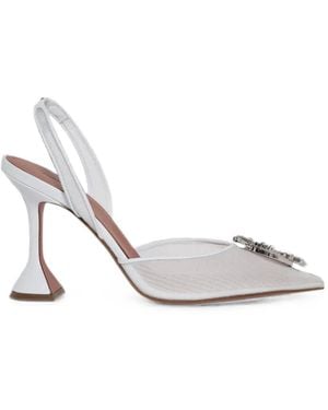 AMINA MUADDI Begum Crystal-Embellished Pumps - White