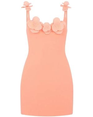 David Koma Floral Detail Mini Dress - Pink