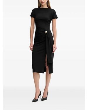 Sandro Ferrone Abito Midi Con Dettaglio Anello - Nero