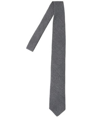 Lardini Krawatte Mit Mikro-Muster - Weiß