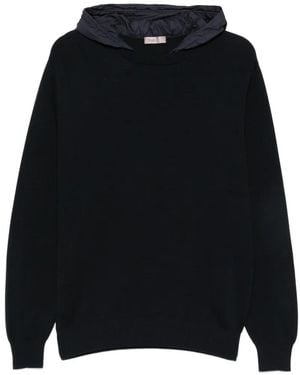 Herno Hooded Cotton Sweater - Black