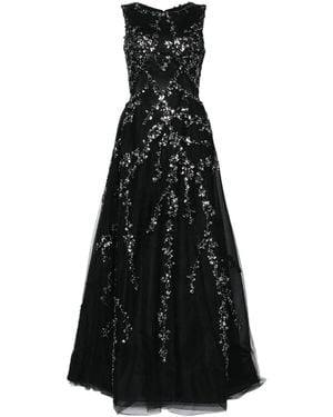 Saiid Kobeisy Beaded Tulle Gown - Black
