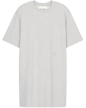 Closed Short-Sleeve Mini Dress - White