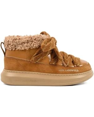 KARL LAGERFELD Kapri Kosi Lace-Up Boots - Brown