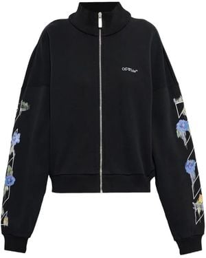 Off-White c/o Virgil Abloh Arrows Floral-Print Sweatshirt - Black