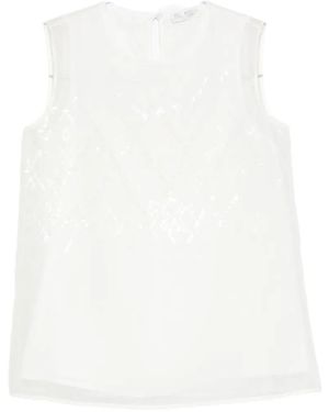 Panicale Sequin-Embellished Sleeveless Top - White