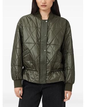 AllSaints Alli キルティング ボンバージャケット - グリーン